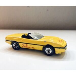 1987 Matchbox Yellow Chevrolet Chevy Corvette Roadster Convertible 1/56 Macau